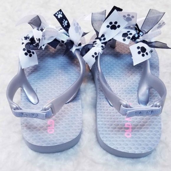 Adorable Baby Flip Flops-Toddler Size 5-Paw Prints - Picture 4 of 5